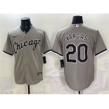 Men's Chicago White Sox #20 Miguel Vargas Gray Stitched Baseball Jersey