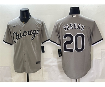 Men's Chicago White Sox #20 Miguel Vargas Gray Stitched Baseball Jersey