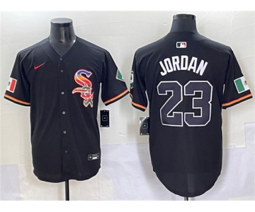 Men's Chicago White Sox #23 Michael Jordan Black Mexico Limited Stitched Baseball Jersey