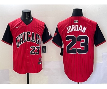 Men's Chicago White Sox #23 Michael Jordan Red Black 2025 City Connect Limited Stitched Baseball Jersey