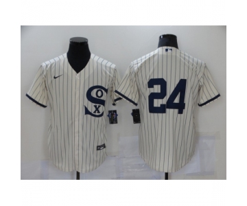 Men's Chicago White Sox #24 Yasmani Grandal Cream 2021 Field of Dreams Jersey