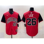 Men's Chicago White Sox #26 Korey Lee Red Black 2025 City Connect Limited Stitched Baseball Jersey