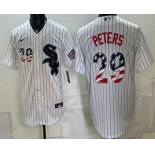 Men's Chicago White Sox #29 Tristan Peters White 2026 USA 250 Fourth of July Stitched Jersey Men's Chicago White Sox #29 Tristan Peters White 2026 USA 250 Fourth of July Stitched Jersey