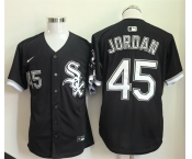 Men's Chicago White Sox #45 Michael Jordan Black Limited Stitched Baseball Jersey Men's Chicago White Sox #45 Michael Jordan Black Limited Stitched Baseball Jersey