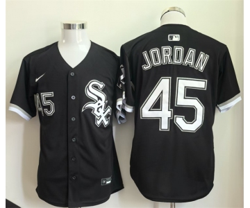Men's Chicago White Sox #45 Michael Jordan Black Limited Stitched Baseball Jersey