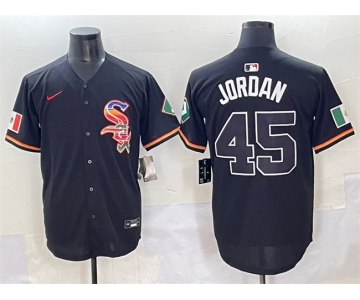 Men's Chicago White Sox #45 Michael Jordan Black Mexico Limited Stitched Baseball Jersey