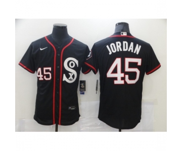 Men's Chicago White Sox #45 Michael Jordan Black Nike MLB Jersey