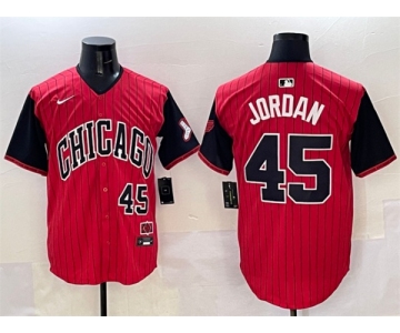 Men's Chicago White Sox #45 Michael Jordan Red Black 2025 City Connect Limited Stitched Baseball Jersey