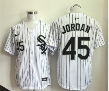 Men's Chicago White Sox #45 Michael Jordan White Limited Stitched Baseball Jersey