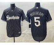 Men's Chicago White Sox #5 Munetaka Murakami Black 2021 City Connect Cool Base Stitched Jersey Men's Chicago White Sox #5 Munetaka Murakami Black 2021 City Connect Cool Base Stitched Jersey