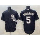 Men's Chicago White Sox #5 Munetaka Murakami Black Alternate Stitched Baseball Jersey
