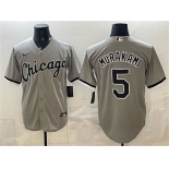Men's Chicago White Sox #5 Munetaka Murakami Gray Stitched Baseball Jersey