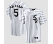 Men's Chicago White Sox #5 Munetaka Murakami White Cool Base Stitched Baseball Jersey Men's Chicago White Sox #5 Munetaka Murakami White Cool Base Stitched Baseball Jersey
