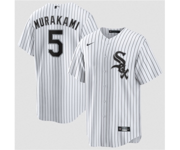 Men's Chicago White Sox #5 Munetaka Murakami White Cool Base Stitched Baseball Jersey