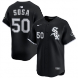 Men's Chicago White Sox #50 Lenyn Sosa Black 2025 Alternate Limited Stitched Baseball Jersey Men's Chicago White Sox #50 Lenyn Sosa Black 2025 Alternate Limited Stitched Baseball Jersey