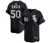 Men's Chicago White Sox #50 Lenyn Sosa Black 2025 Alternate Limited Stitched Baseball Jersey Men's Chicago White Sox #50 Lenyn Sosa Black 2025 Alternate Limited Stitched Baseball Jersey
