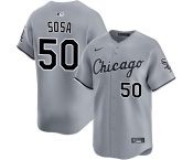 Men's Chicago White Sox #50 Lenyn Sosa Gray 2025 Limited Stitched Baseball Jersey Men's Chicago White Sox #50 Lenyn Sosa Gray 2025 Limited Stitched Baseball Jersey