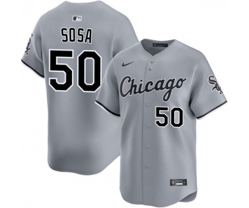 Men's Chicago White Sox #50 Lenyn Sosa Gray 2025 Limited Stitched Baseball Jersey