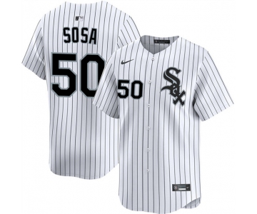 Men's Chicago White Sox #50 Lenyn Sosa White 2025 Home Limited Stitched Baseball Jersey