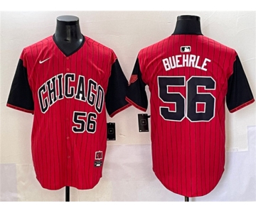 Men's Chicago White Sox #56 Mark Buehrle Red Black 2025 City Connect Limited Stitched Baseball Jersey