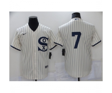 Men's Chicago White Sox #7 Tim Anderson Cream 2021 Field of Dreams Jersey