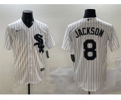 Men's Chicago White Sox #8 Bo Jackson White Cool Base Stitched Baseball Jersey