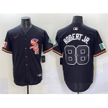 Men's Chicago White Sox #88 Luis Robert Jr. Black Mexico Limited Stitched Baseball Jersey