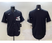 Men's Chicago White Sox Blank Black Cool Base Stitched Jersey