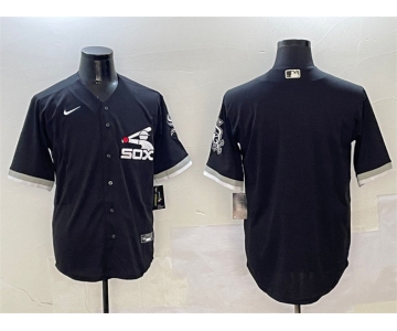 Men's Chicago White Sox Blank Black Cool Base Stitched Jersey