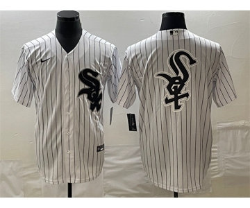 Men's Chicago White Sox White Team Big Logo Cool Base Stitched JerseyS