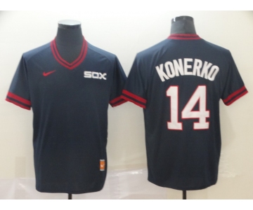 Men's Nike Chicago White Sox #14 Paul Konerko Navy Blue M&N MLB Jersey