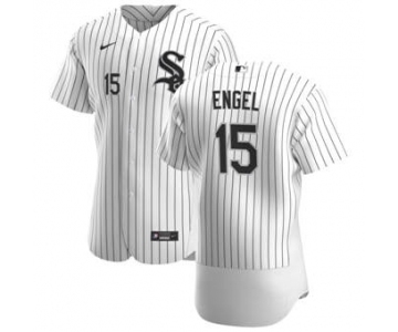 Men's Nike Chicago White Sox #15 Adam Engel White Home 2020 Authentic Player Baseball Jersey