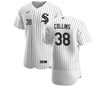 Men's Nike Chicago White Sox #38 Zack Collins White Home 2020 Authentic Player Baseball Jersey