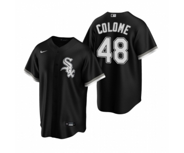 Men's Nike Chicago White Sox #48 Alex Colome Black Alternate Stitched Baseball Jersey
