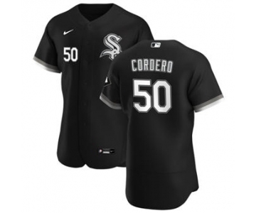 Men's Nike Chicago White Sox #50 Jimmy Cordero Black Alternate 2020 Authentic Player Baseball Jersey