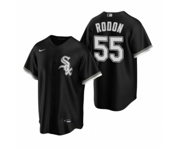Men's Nike Chicago White Sox #55 Carlos Rodon Black Alternate Stitched Baseball Jersey