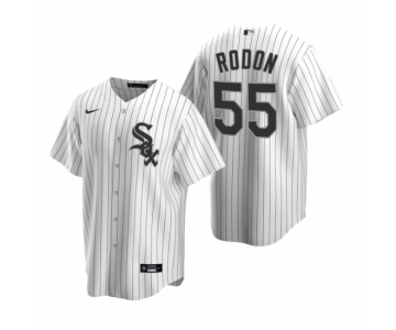 Men's Nike Chicago White Sox #55 Carlos Rodon White Home Stitched Baseball Jersey