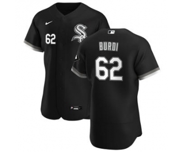 Men's Nike Chicago White Sox #62 Zack Burdi Black Alternate 2020 Authentic Player Baseball Jersey