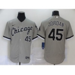Men's Nike White Sox #45 Michael Jordan Gray 2020 Baseball Flexbase Jersey