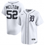 Men's Detroit Tigers #52 Troy Melton White 2024 Home Limited Stitched Baseball Jersey
