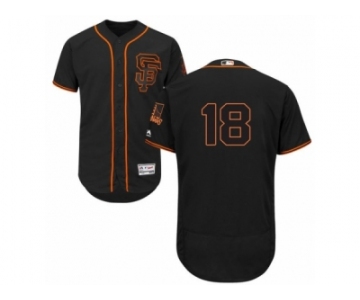 Men's Majestic San Francisco Giants #18 Matt Cain Black Flexbase Authentic Collection MLB Jersey