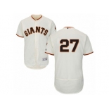 Men's Majestic San Francisco Giants #27 Juan Marichal Cream Flexbase Authentic Collection MLB Jersey