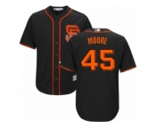 Men's Majestic San Francisco Giants #45 Matt Moore Replica Black Alternate Cool Base MLB Jersey
