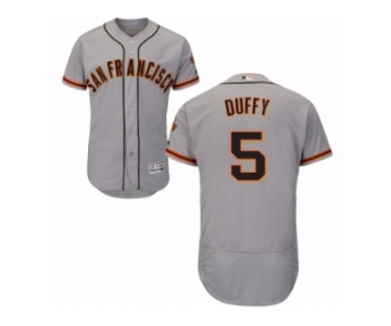 Men's Majestic San Francisco Giants #5 Matt Duffy Grey Flexbase Authentic Collection MLB Jersey