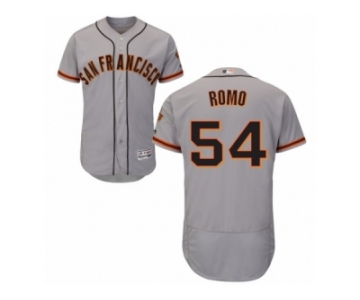 Men's Majestic San Francisco Giants #54 Sergio Romo Grey Flexbase Authentic Collection MLB Jersey