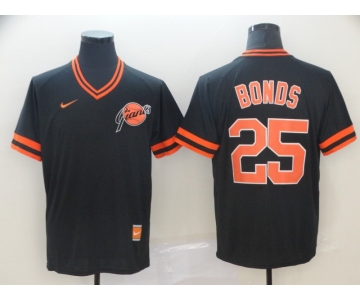 Men's Nike Francisco Giants #25 Barry Bonds Black M&N MLB Jersey