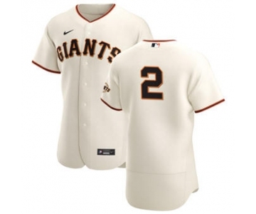 Men's Nike San Francisco Giants #2 Daniel Robertson Cream Home 2020 Authentic Player Baseball Jersey