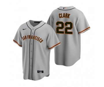 Men's Nike San Francisco Giants #22 Will Clark Gray Road Stitched Baseball Jersey