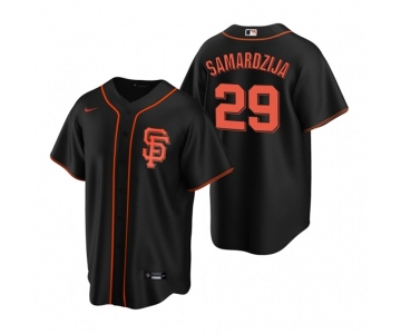 Men's Nike San Francisco Giants #29 Jeff Samardzija Black Alternate Stitched Baseball Jersey