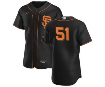Men's Nike San Francisco Giants #51 Conner Menez Black Alternate 2020 Authentic Player Baseball Jersey